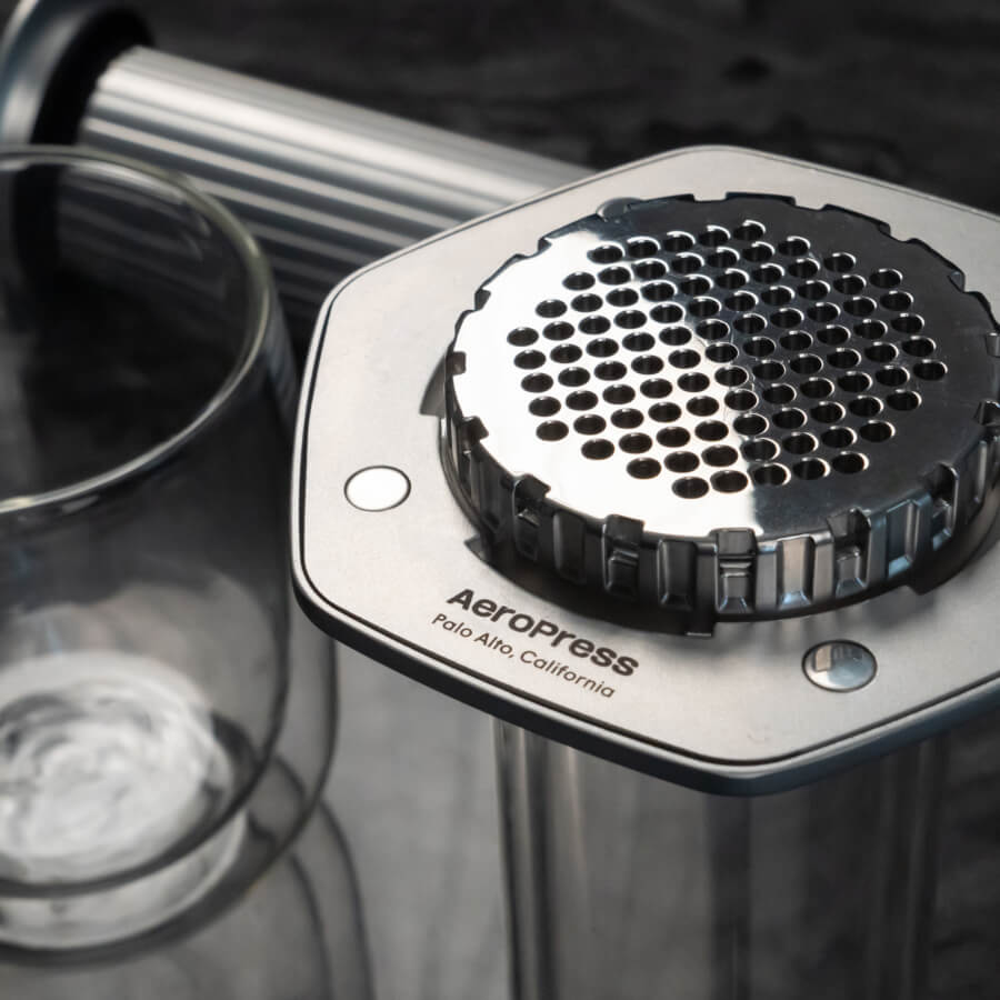 AeroPress Premium close up on filter cap