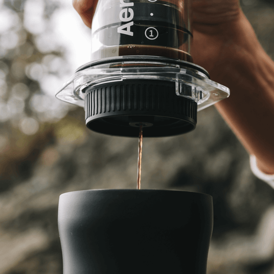 AeroPress Go Coffee Maker, Stainless Steel Filter, & Flow Control Filter Cap Bundle
