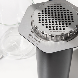 AeroPress coffee maker on a white background #color_black
